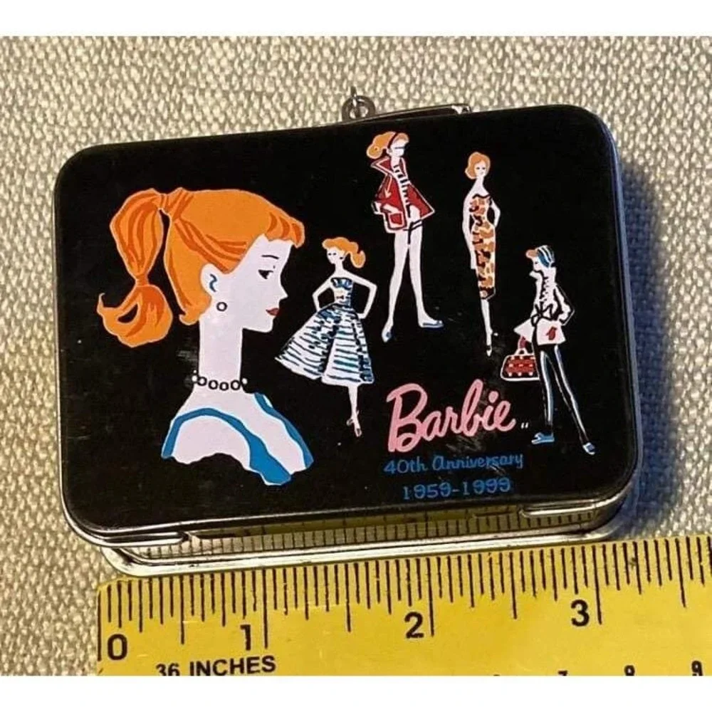 Vintage Barbie 40th Anniversary Mini Tin Lunch Box 1997 Hallmark Mattel 1959-99